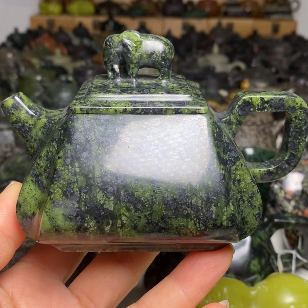 藏玉药王石四方抽角石瓢220cc