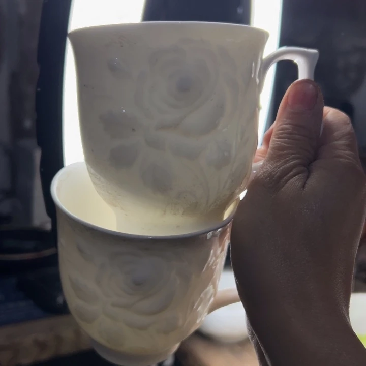 库存尾货浮雕马克杯一对