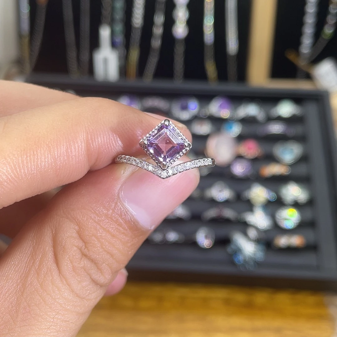 紫晶珠宝半成品未镶嵌