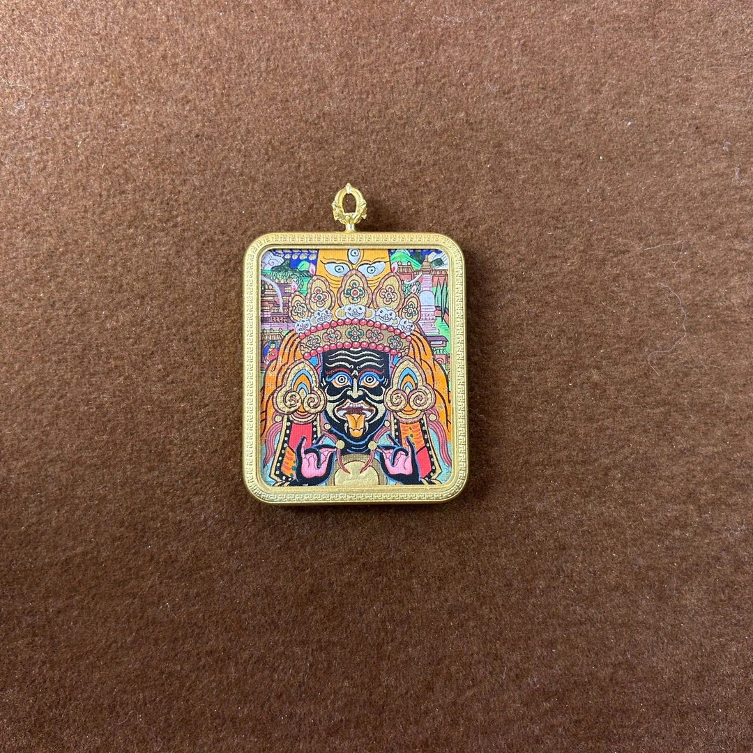 【热贡彩唐】纯手绘随身唐卡吊坠 | 4X5cm画芯| 扎吉拉姆