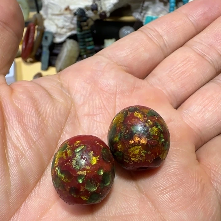 龙***步瓷器摆件手工珠子