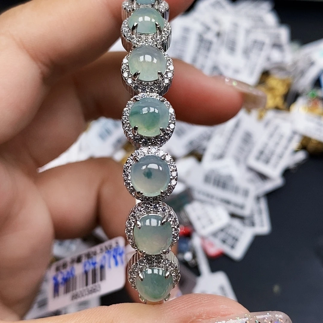 银S925镶嵌戒指翡翠4290