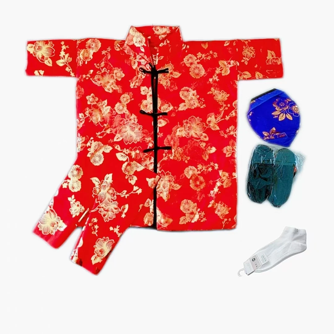 高档加厚带内衬绸缎布料棉衣棉裤鞋袜子帽子用品