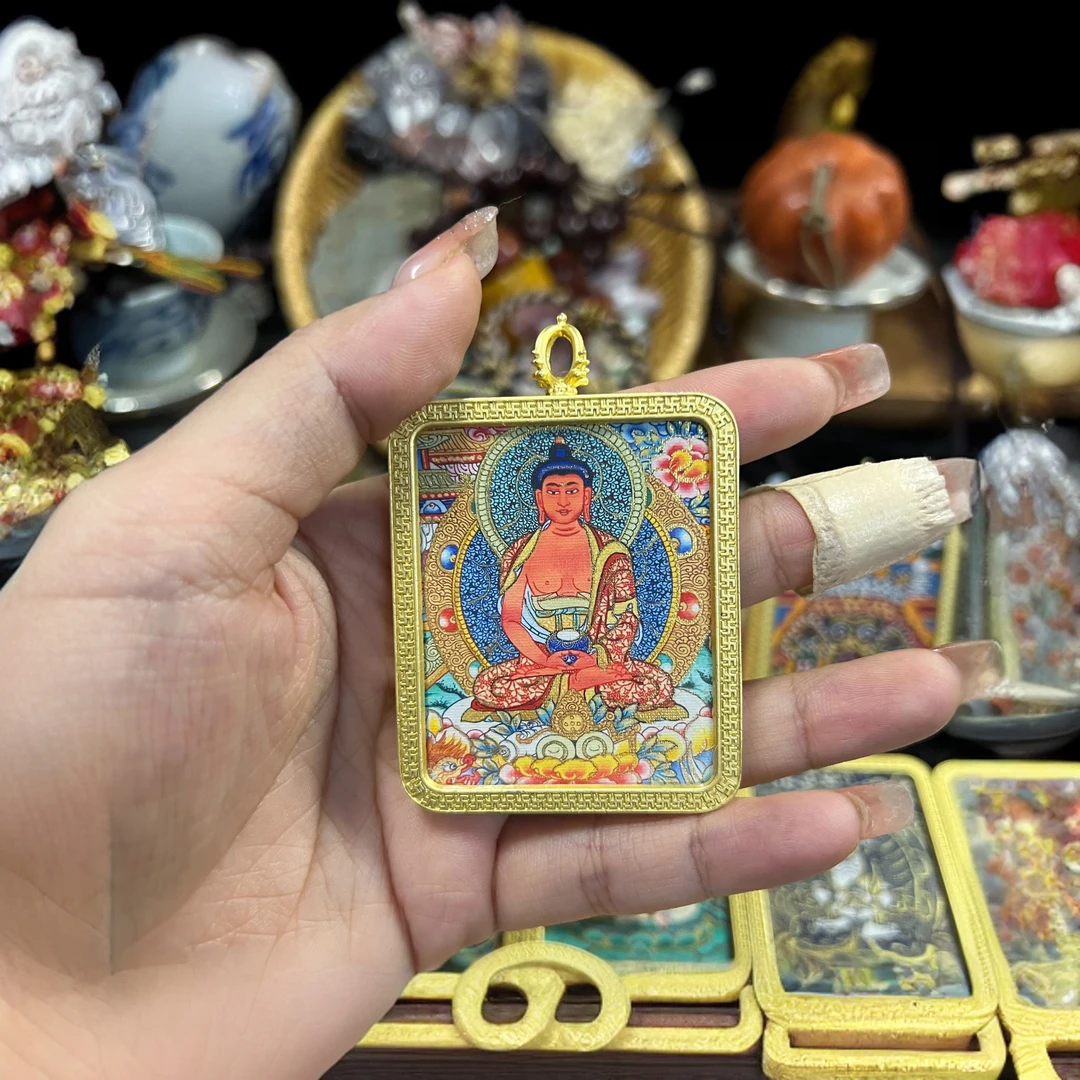 热贡精工手绘彩唐阿弥陀佛唐卡4*5大尺寸