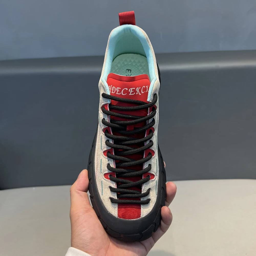 真皮翻毛皮休闲鞋时尚运动百搭软底软面舒适轻奢户外风格潮流男鞋