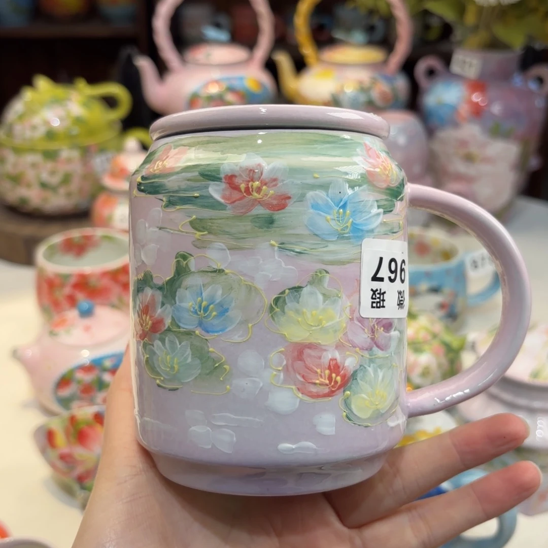 景德镇手绘高温釉下彩陶瓷茶具