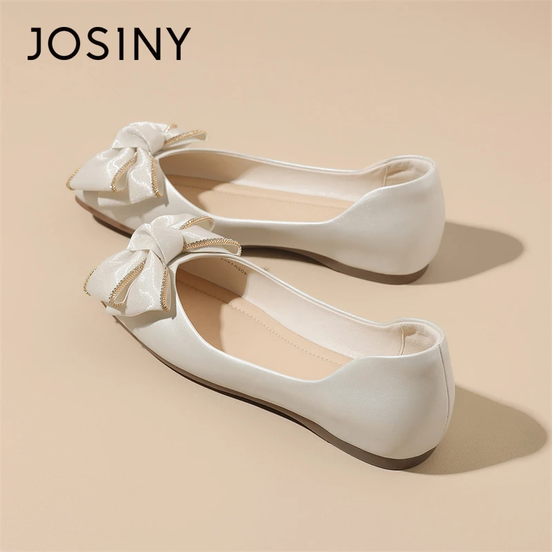 卓诗尼浅口配裙子气质单鞋女2025新款早春法式平底鞋晚晚鞋温柔风