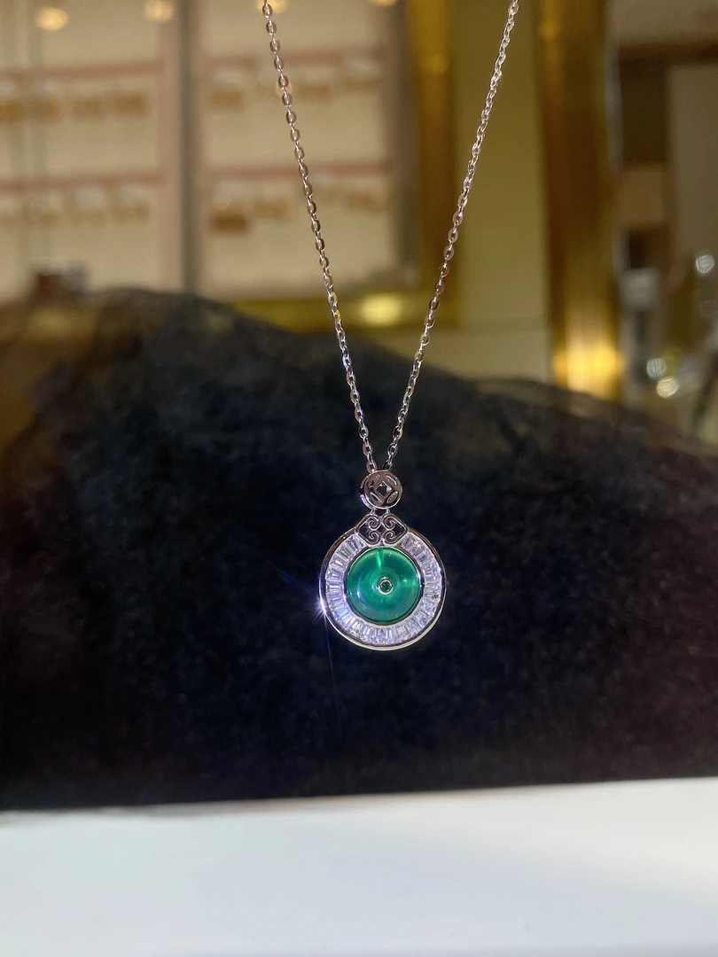 925银银制品 925银平安扣项链