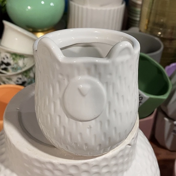 陶摆件陶盆有孔 瑕疵介意勿拍