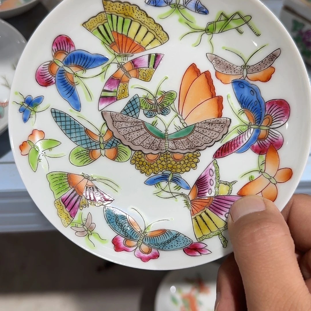 瓷片摆件手绘瓷器处理