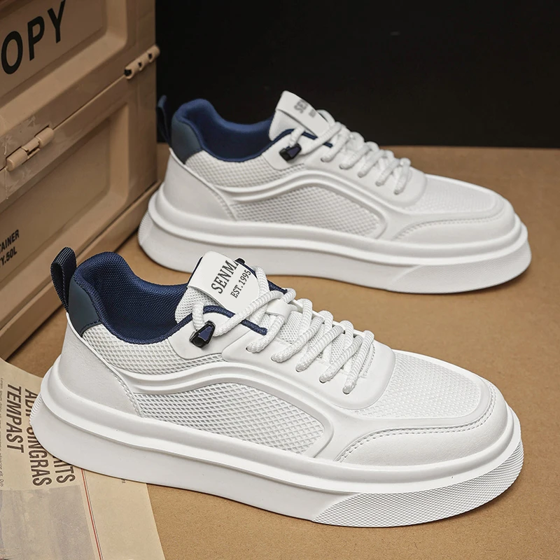 【森马正品网面高级小白鞋】夏季新款男士时尚休闲透气防滑低帮板鞋