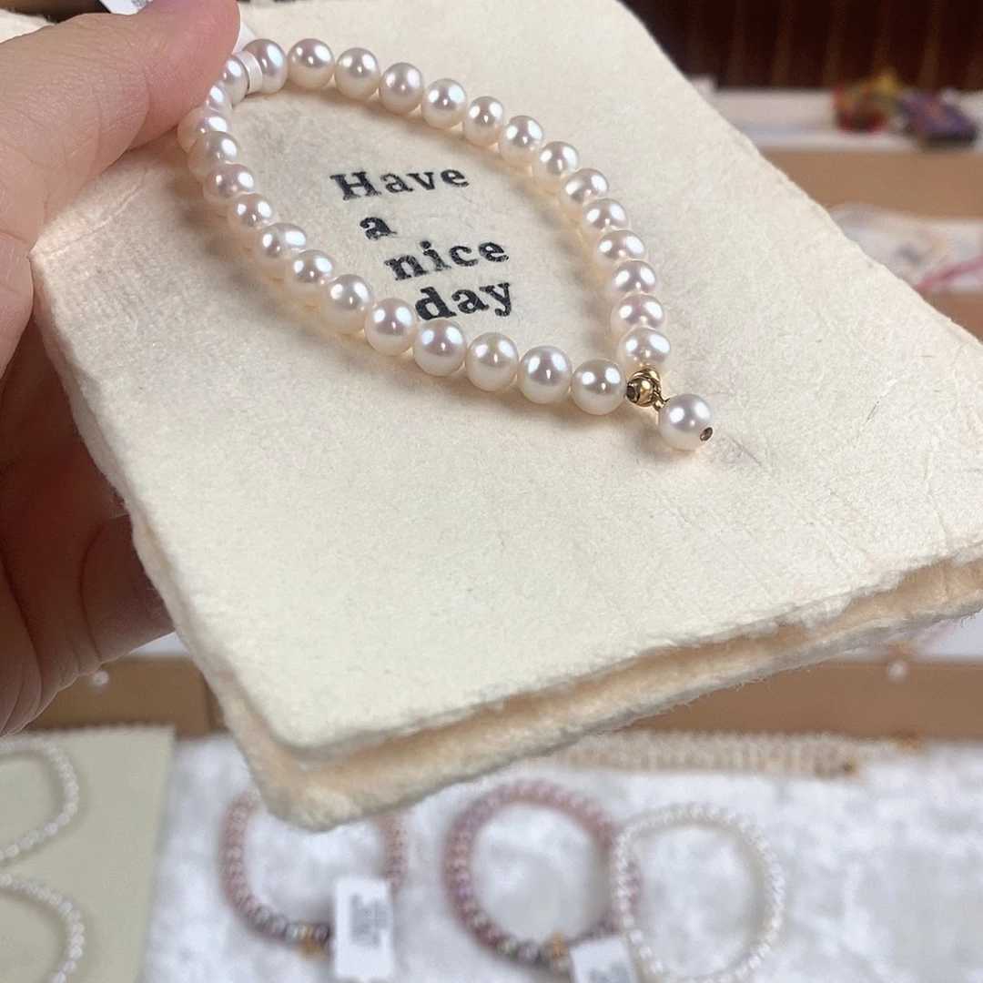 淡水珍珠手绳银S925镶嵌
