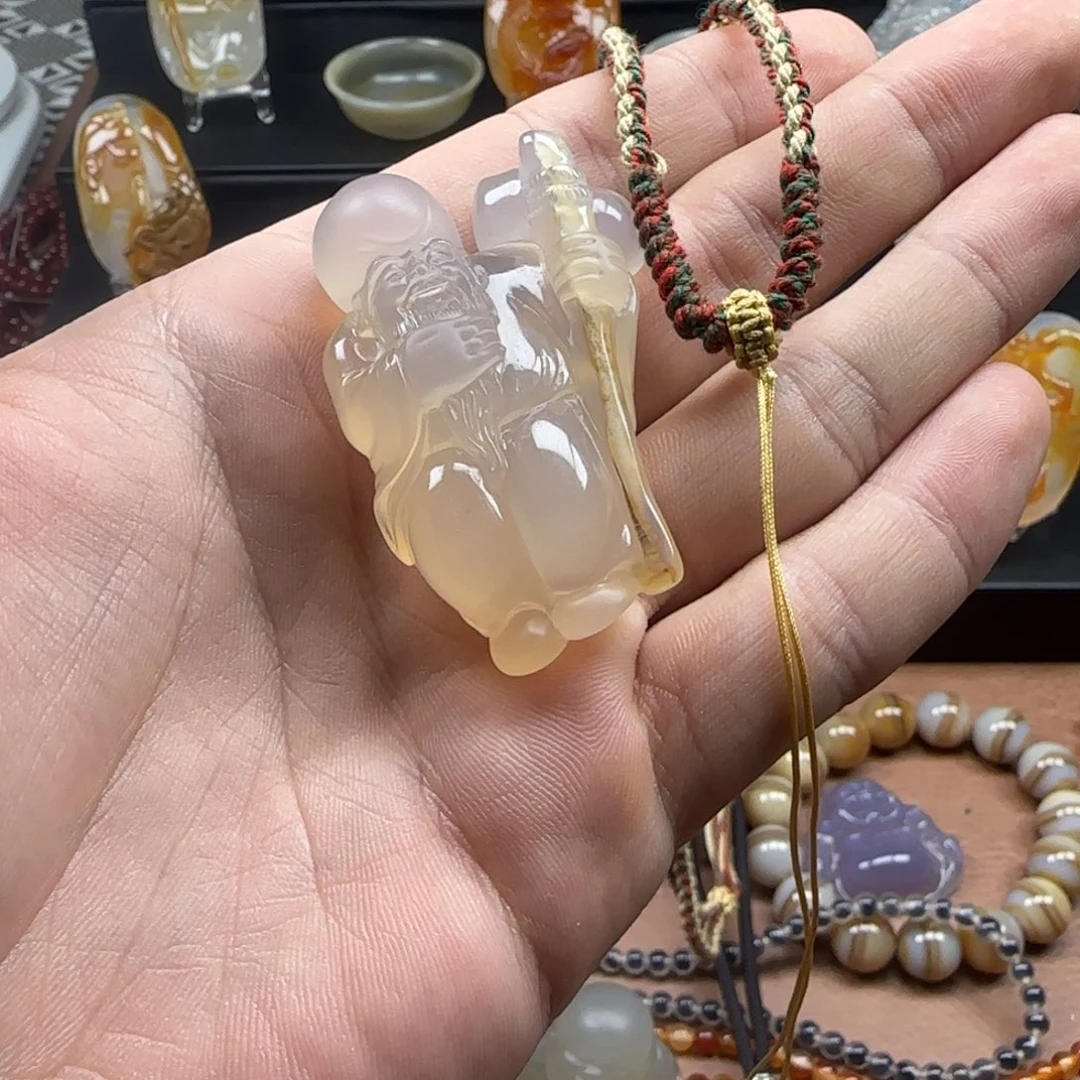 佛***忠玛瑙/玉髓未镶嵌颈饰