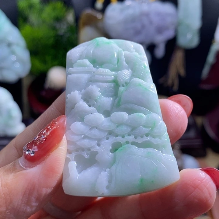 【闪购商品】颈饰未镶嵌翡翠山水