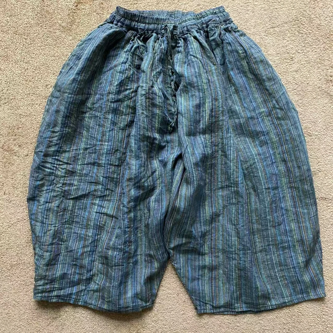 色织亚麻（有麻结 有麻结 有麻结 ）介意慎拍长78-80 臀围208