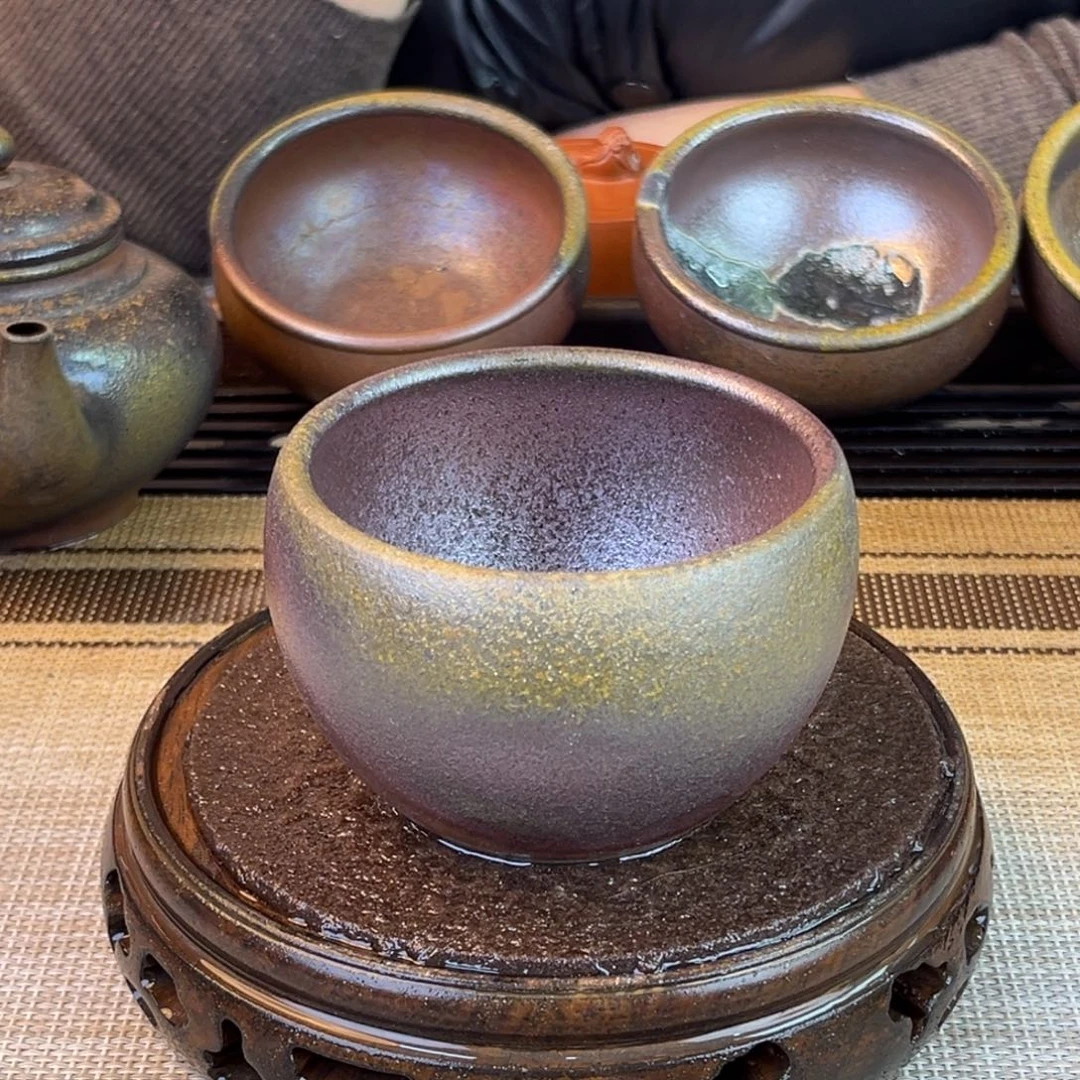 茶壶紫砂底槽清柴烧150cc