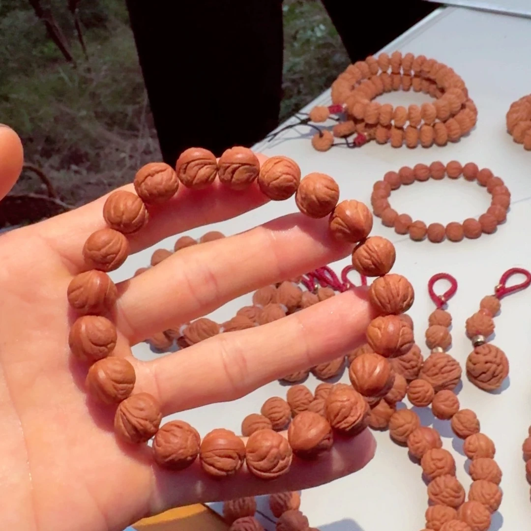 桃核手串12玉龙脊