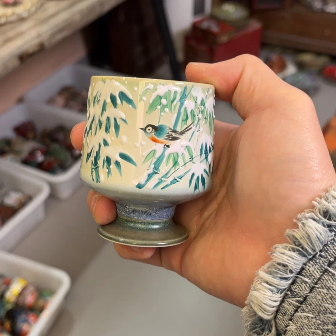 柴烧手工手绘陶瓷