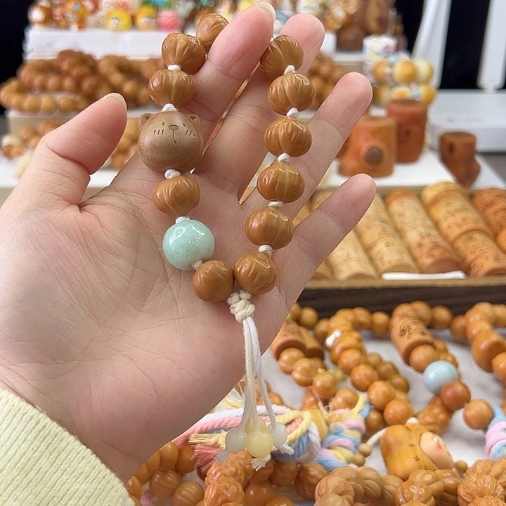 猴头核桃吊坠手工肌理屁桃设计款