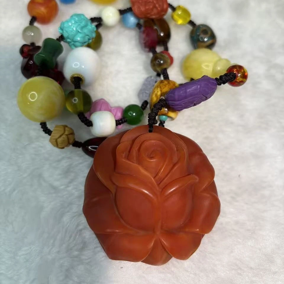 【大美推荐】 玫瑰花吊坠项链