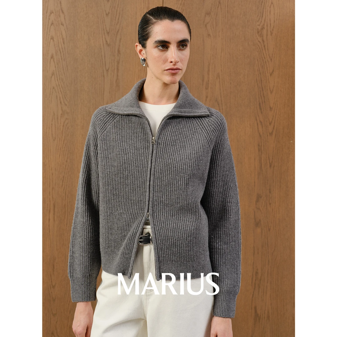 MARIUSMARIUS“翻翻乐”短款时尚休闲百搭复古连帽宽松秋冬