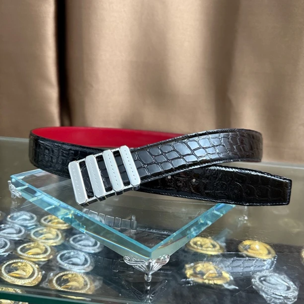 史蒂芬新款百搭男士皮带高档休闲老鹰头牛皮腰带青中老年时尚算盘
