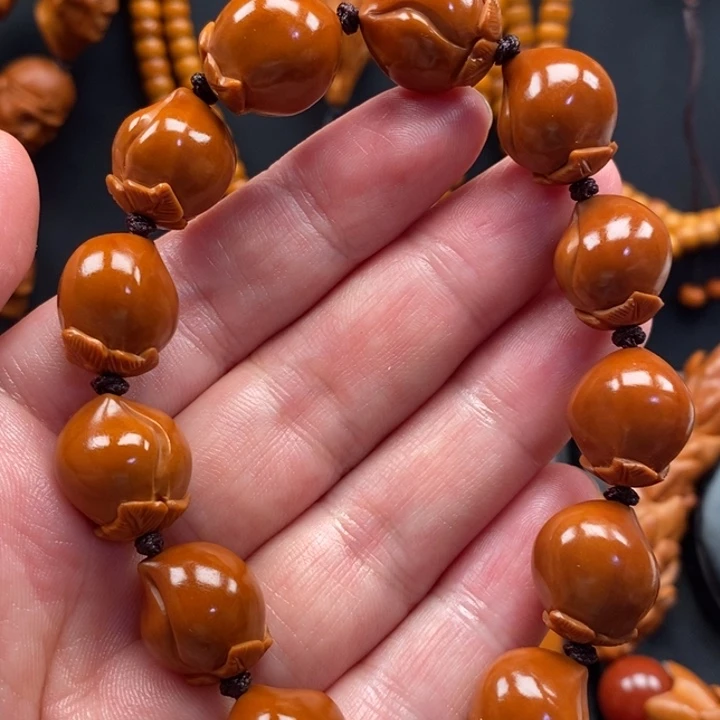 橄榄核手串13桃子串