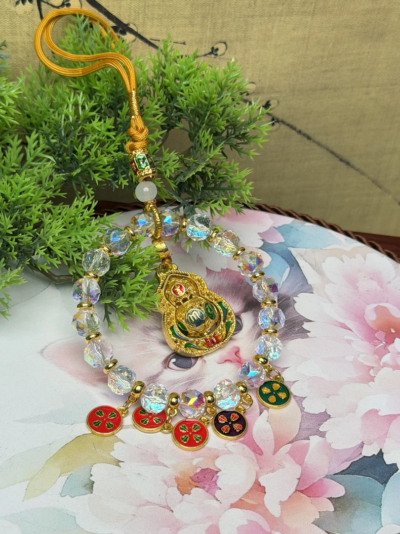 DG1284-炫彩水晶挂件-运转葫芦车挂件