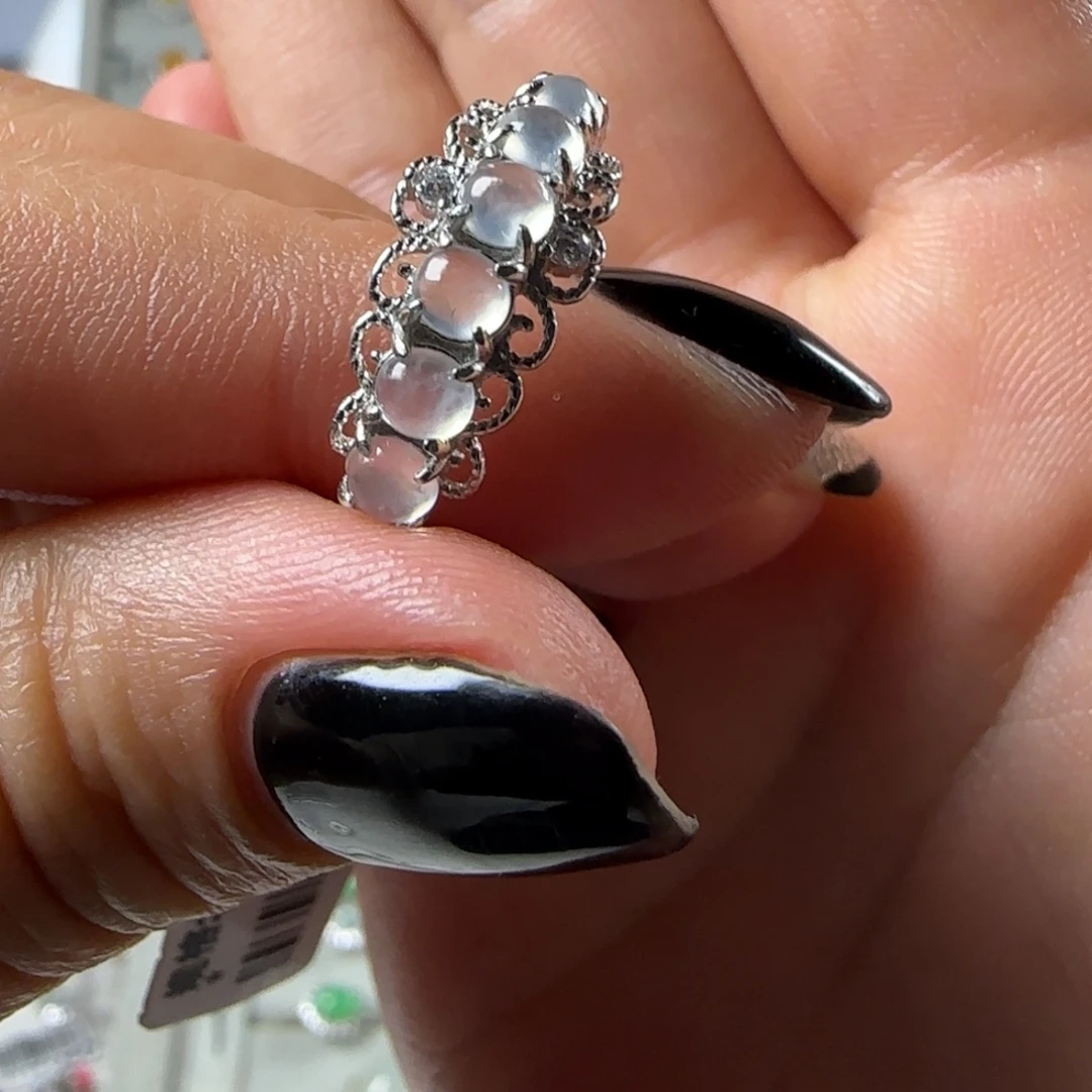 翡翠银S925镶嵌戒指