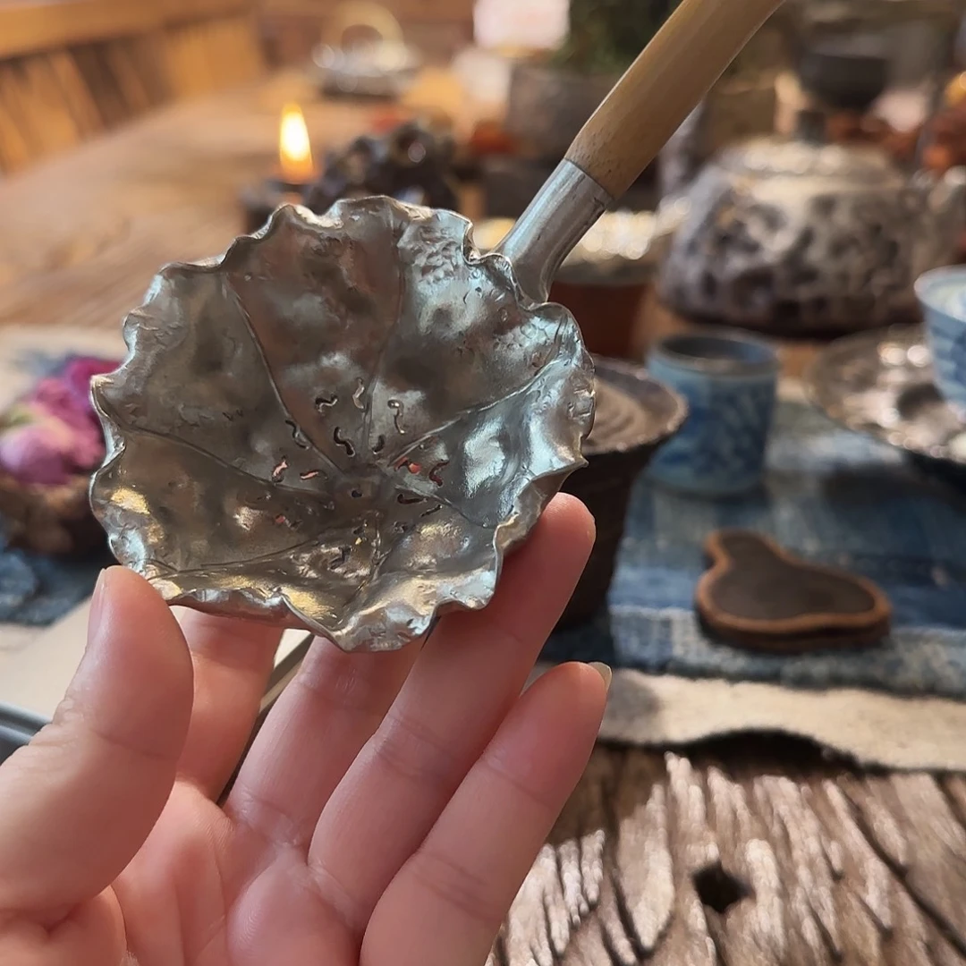 手工锡茶漏过滤茶渣