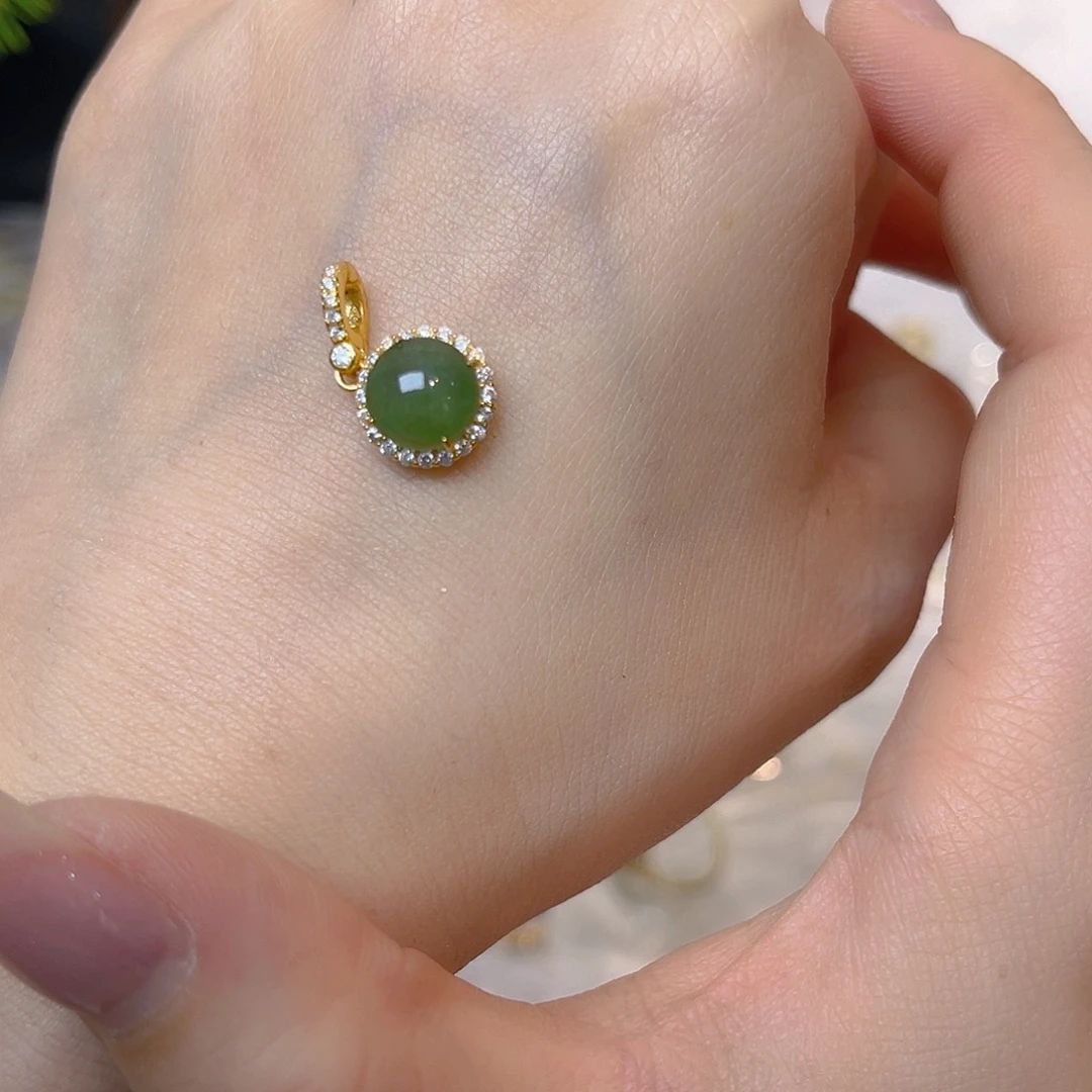 翡翠银S925镶嵌颈饰