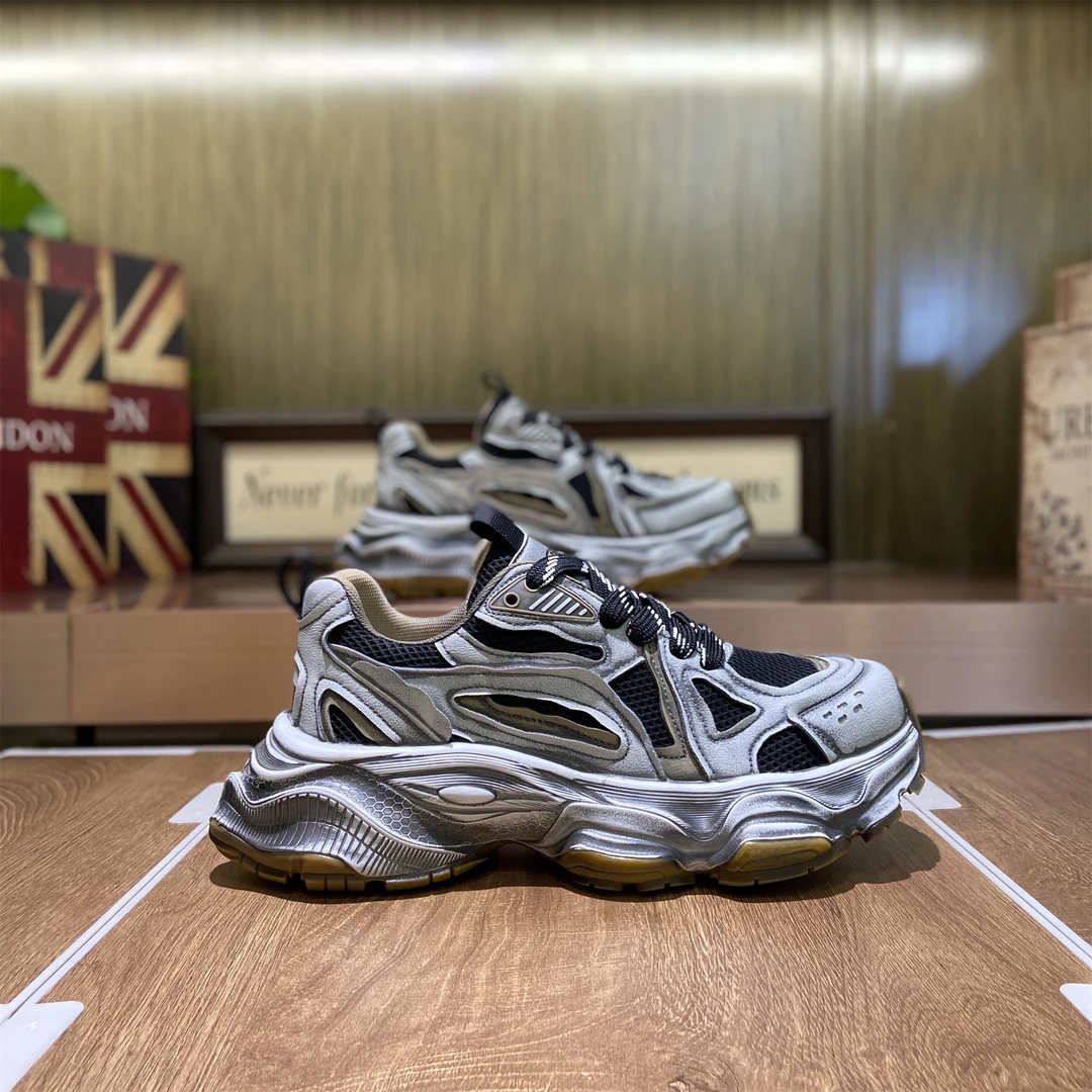 柒【798】男士2025春季新款原创潮鞋复古老爹鞋透气舒适运动休闲鞋