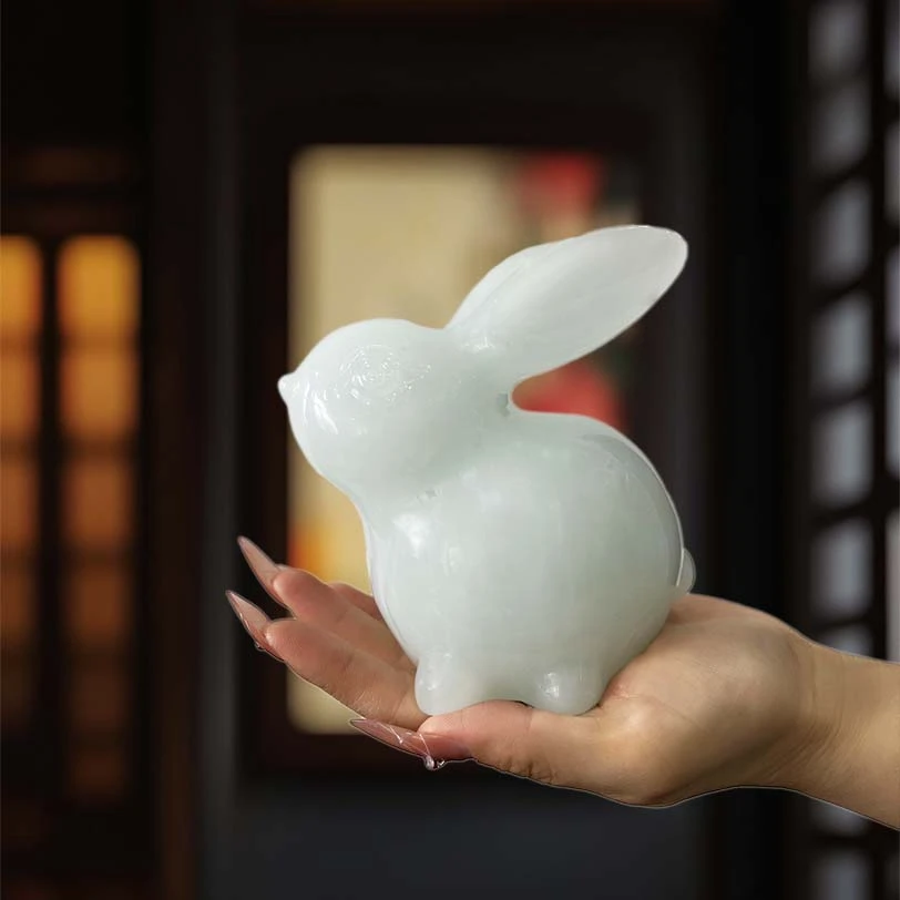 吉祥如意兔子摆件/尺寸：10*8*11cm/YMJ-