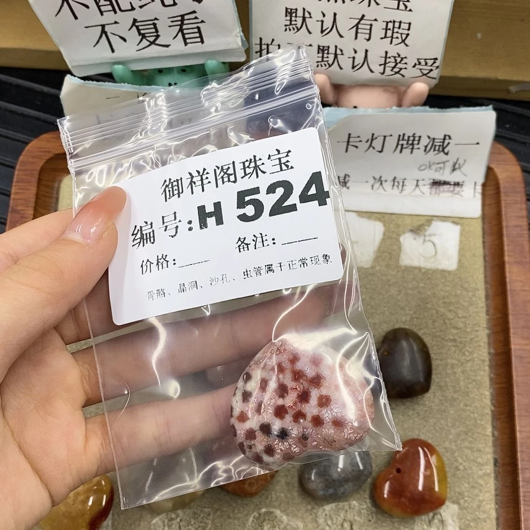 硅化珊瑚（珊瑚玉）未镶嵌颈饰哄*