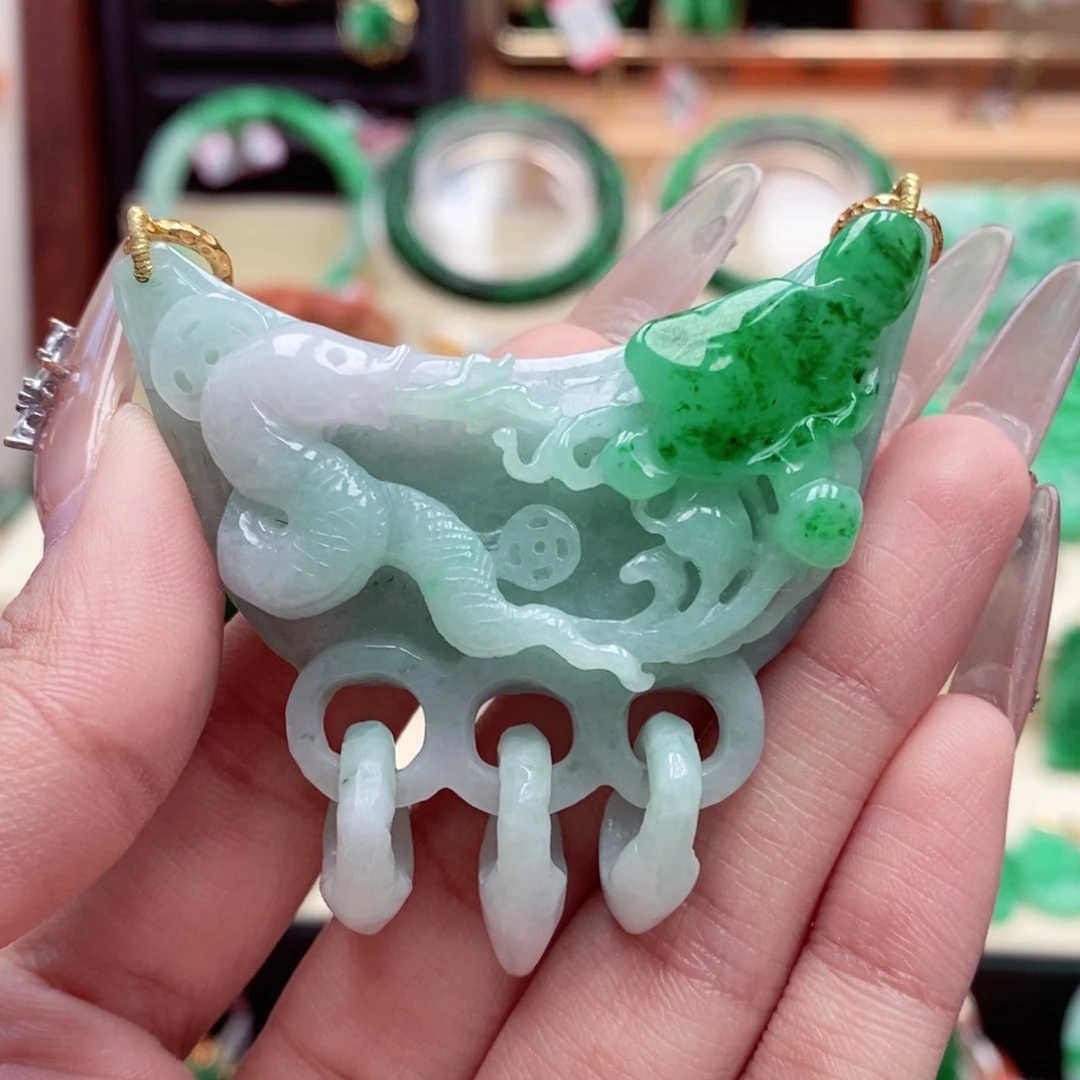 颈饰未镶嵌翡翠翡翠吊坠