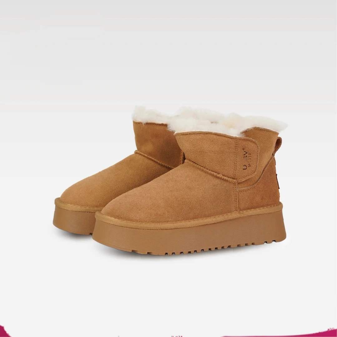 56 新款冬季厚底增高保暖百搭雪地靴