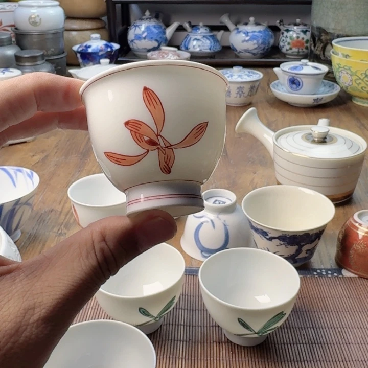 啾***狗青花瓷器杯子茶具