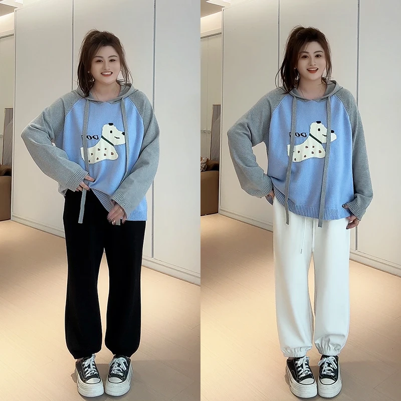 【胖佳佳】悠闲派 松紧腰卫裤秋季百搭垂感休闲长裤H624Z16702