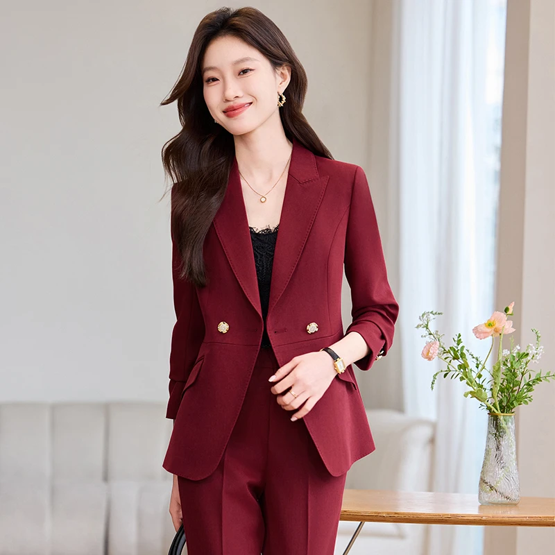 职业装女性套装时尚高端西装套装女2025新款爆款洋气正装职场工装