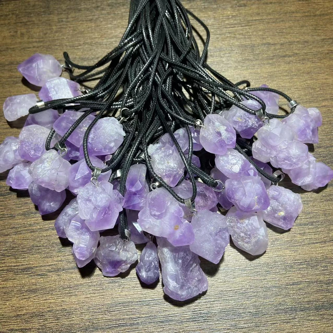 【云上水晶】Z424 种子紫水晶克鲁兹原石吊坠 多样性发其一