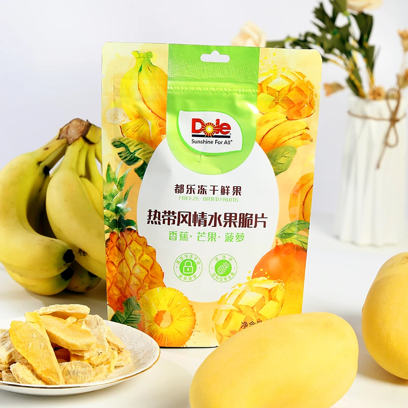 Dole/都乐热带风情水果脆片混合装香蕉芒果菠萝冻干即食休闲零食