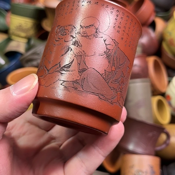 紫砂茶杯全手工紫砂主人杯