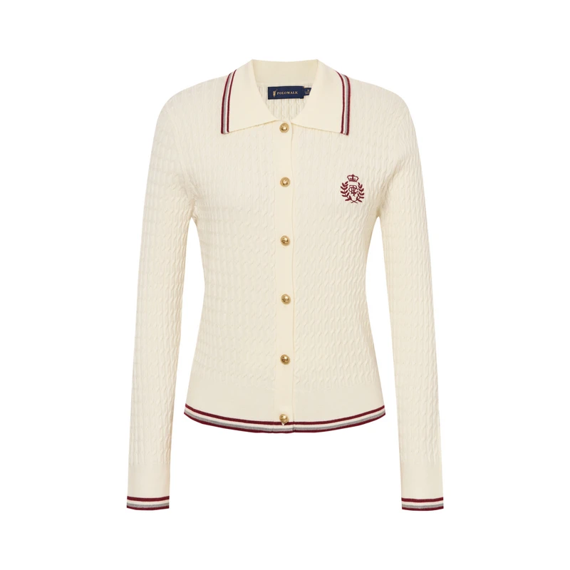 POLOWALK女装2025春季新品女式长袖针织衫