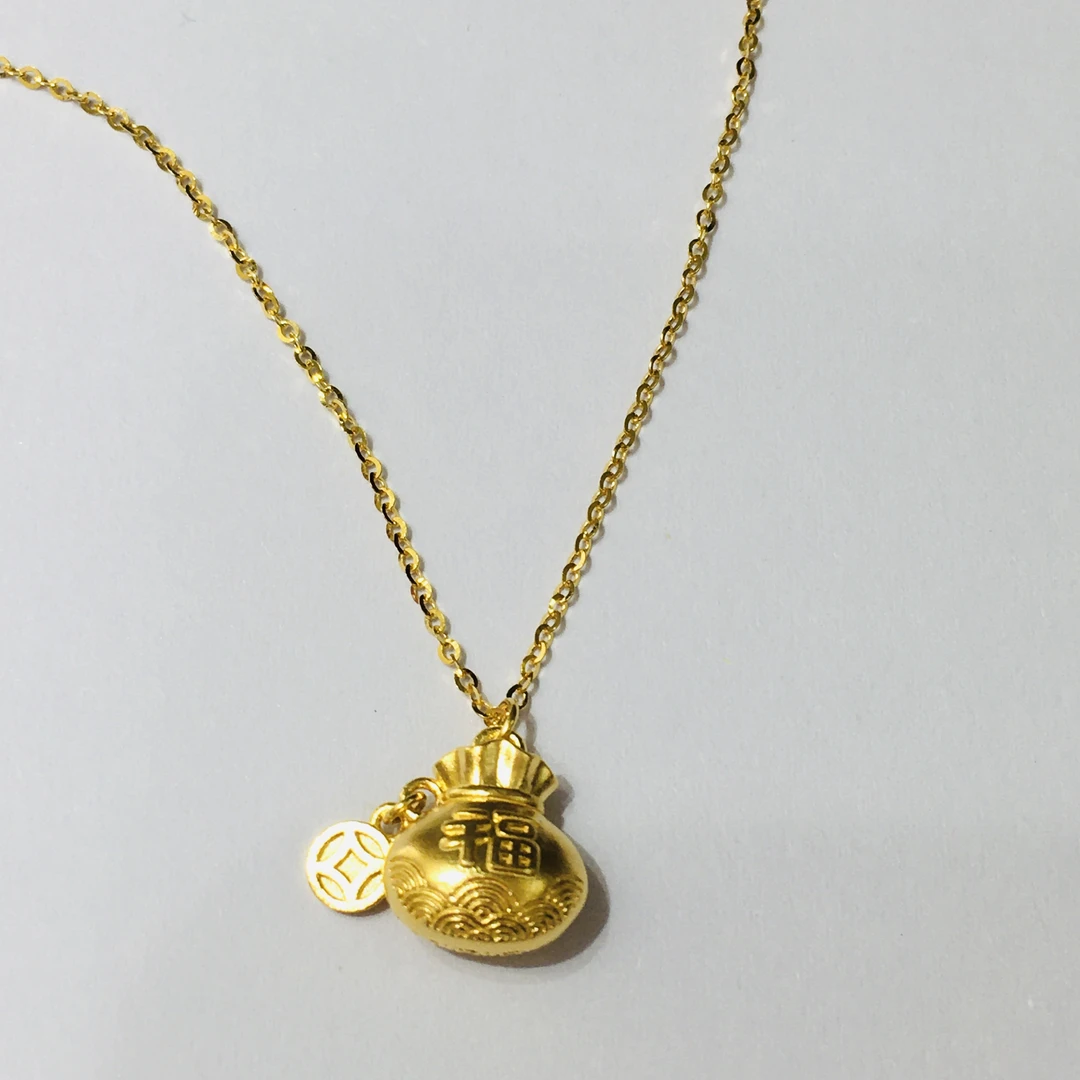 黄金足金999福袋套链项链