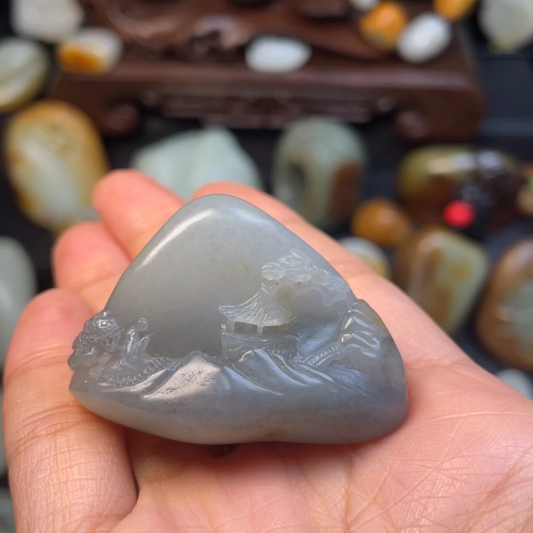 和田玉未镶嵌挂件