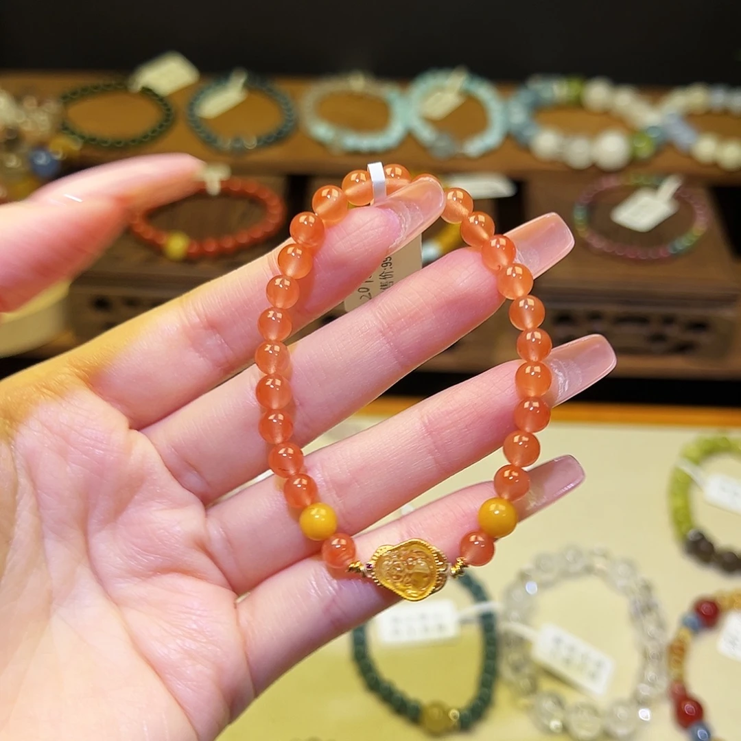 手串水晶银S925镀金镶嵌南2072