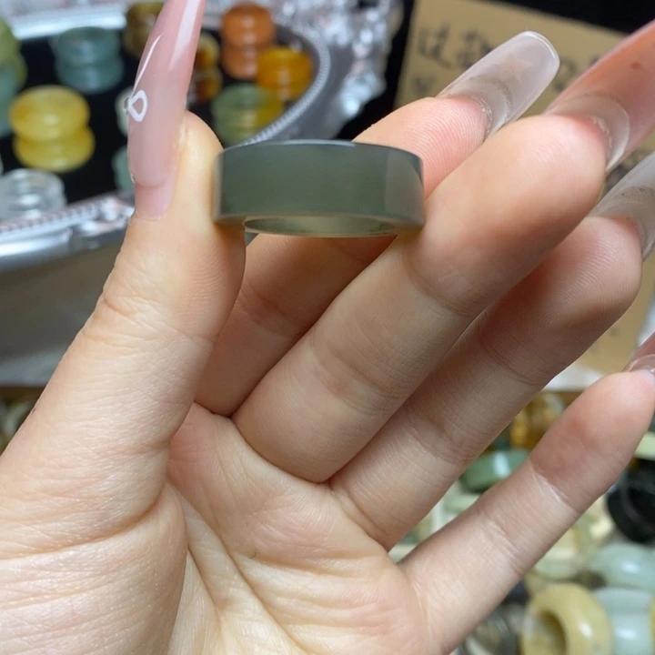 蛇纹石玉合金戒指44-18.4