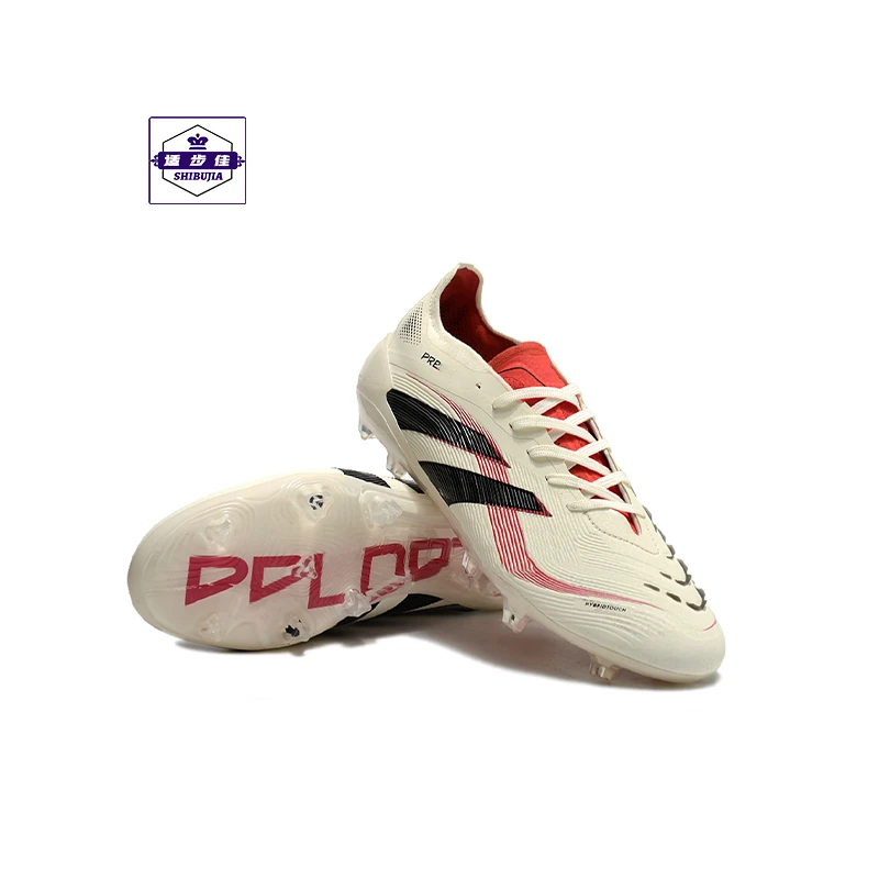 低帮足球鞋FG长钉系带天然草地防滑训练鞋透气针织学生减震运动鞋