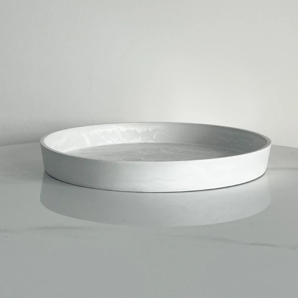 白色环保塑料花盆底托