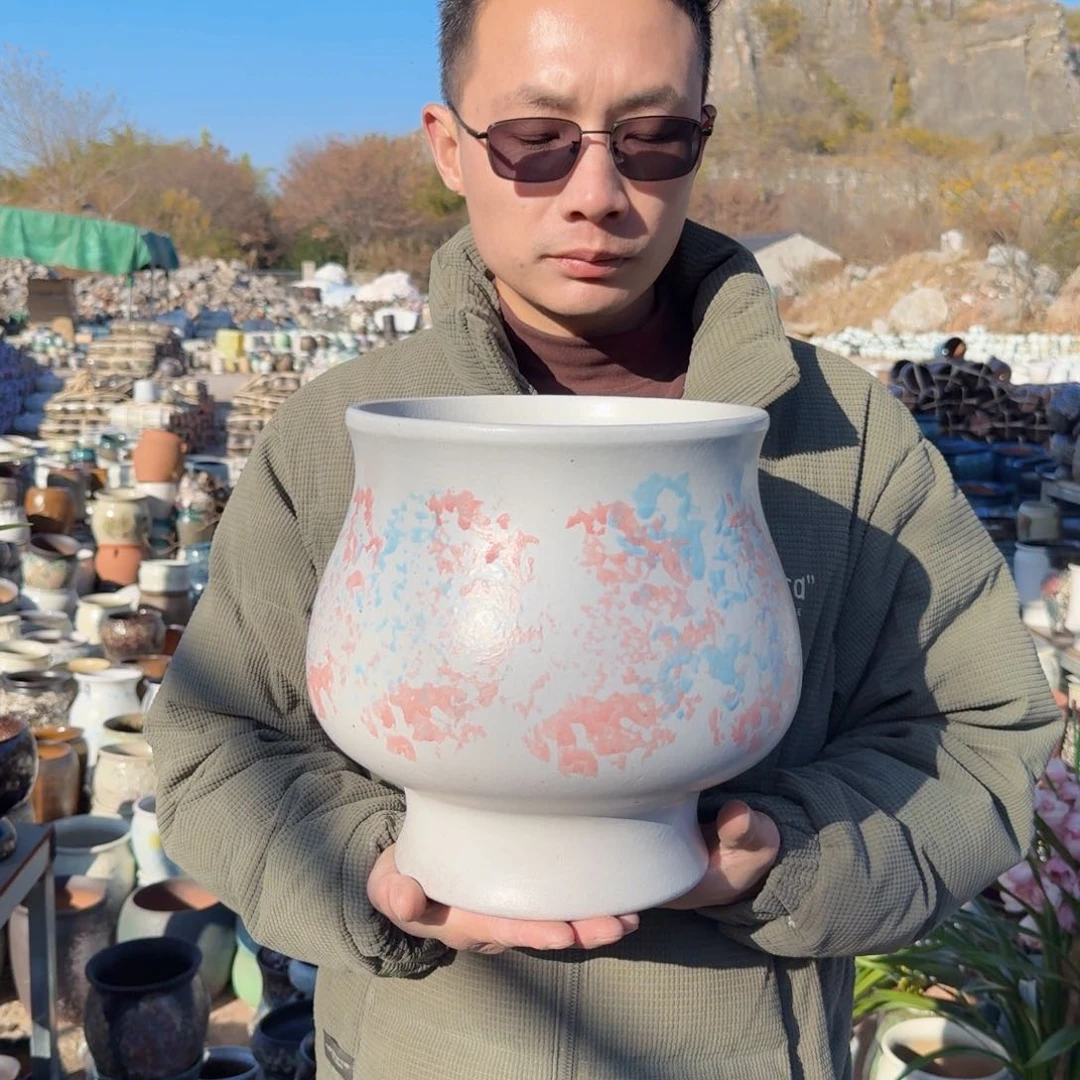 紫砂花盆口22高25（一个胖精灵粉